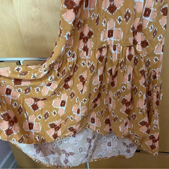 Aerie Tan and Pink Tiered Bubble Maxi Dress - Picture 3 of 6